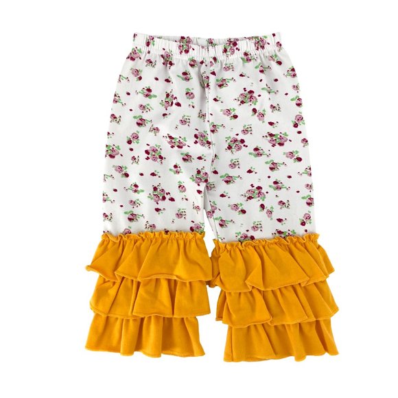 HONEYDEW Pink Yellow Floral Top and Ruffle Pants Set - Picture 6 of 12